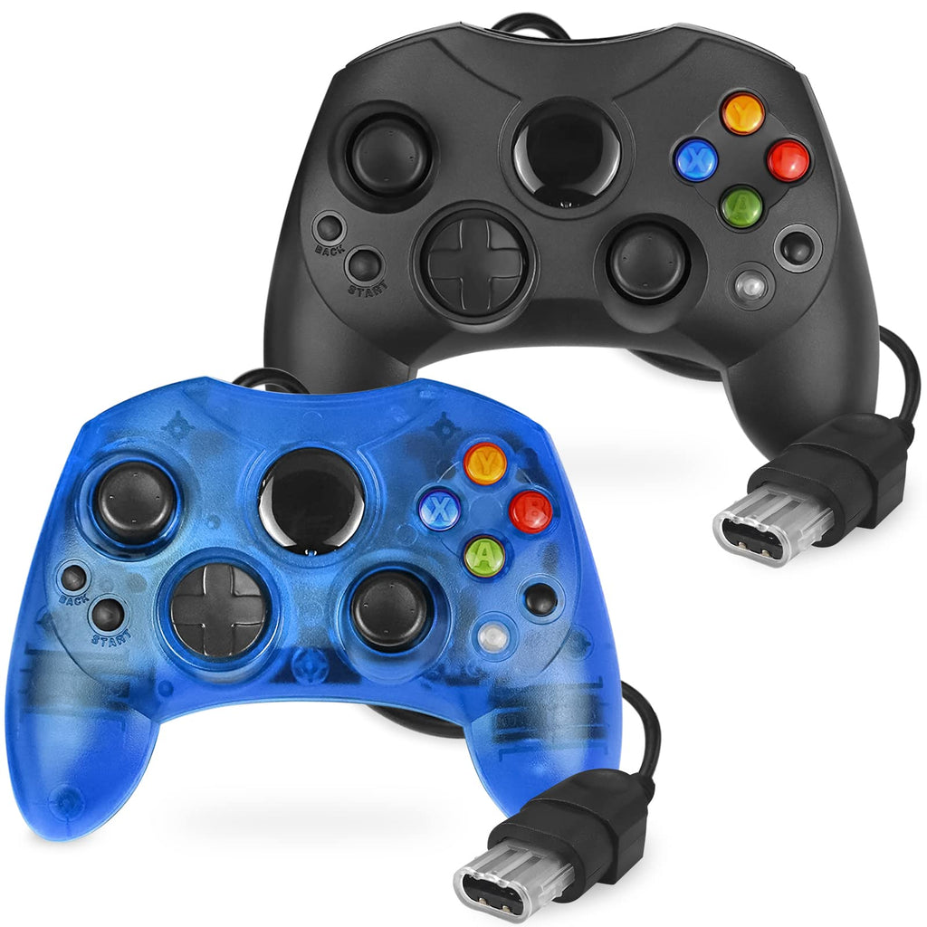  [AUSTRALIA] - Yioone Controller Replacement for Xbox Controller S-Type/Original Xbox Controller,Classic Controller Compatible with Original Xbox Console (Black and Sapphire Blue) Black and Sapphire Blue