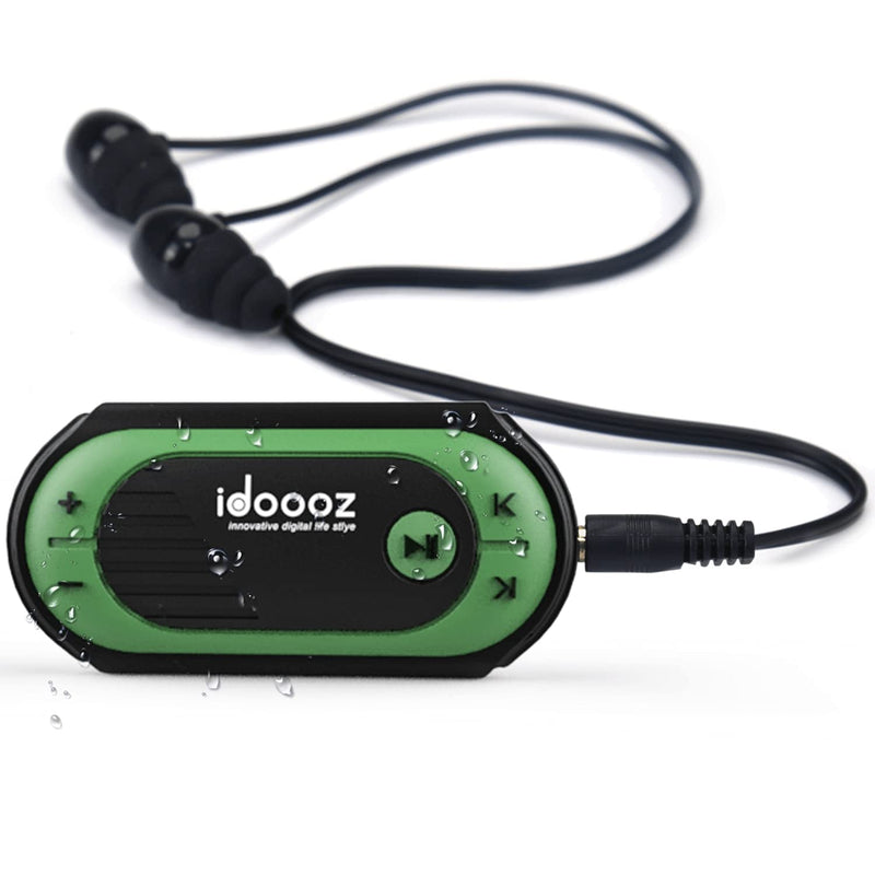  [AUSTRALIA] - Waterproof MP3 Player, idoooz IPX8 Swimming Music Player with Clip, Underwater Music Player with Headphones for Swimming, Running Jogging (Includes Underwater Headphones)