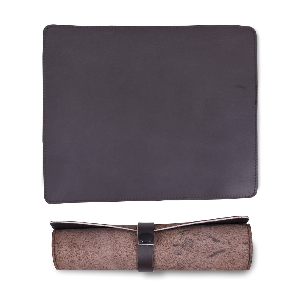  [AUSTRALIA] - ClubCorp Computer Non-Slip Rubber Base Leather Mouse Pad | Waterproof，Mouse Pad for Computers，Laptop，Gaming, Office & Home | Ideal for Large or Small Mouse(Dark Brown)