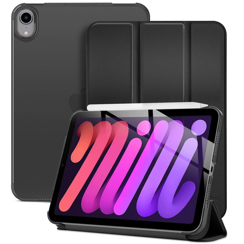  [AUSTRALIA] - ProCase iPad Mini 6 Case 8.3 Inch 2021 iPad Mini 6th Generation Case, Hard Back Cover Cases for 2021 iPad Mini 8.3" 6th Gen A2567 A2568 A2569 -Black Black