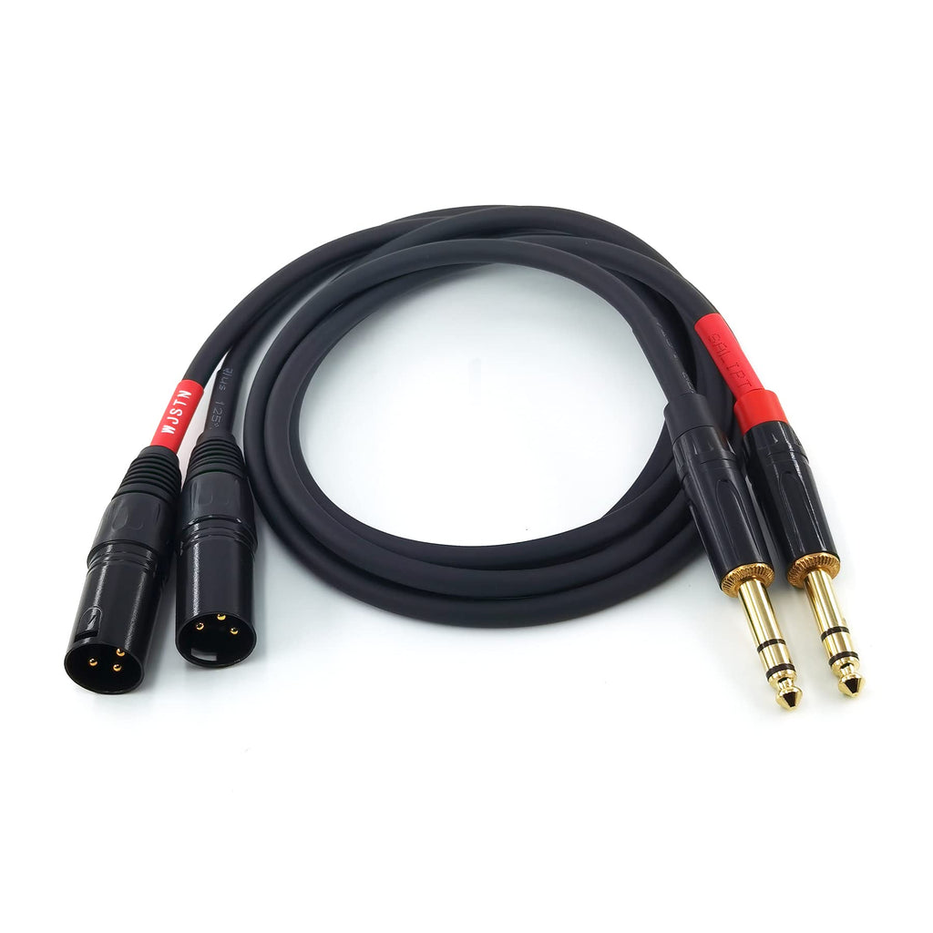  [AUSTRALIA] - WJSTN-024 1/4 Inch TRS to XLR Male Cable, Balanced 6.35mm TRS Plug to 3-pin XLR Male, Quarter inch TRS Male to XLR Male Microphone Cable(3FT) 3FT