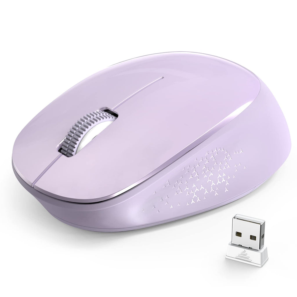  [AUSTRALIA] - Wireless Mouse, Trueque 2.4G Silent Computer Mice, 1600 DPI USB Mouse for Laptop, Chromebook, PC, Notebook, Desktop, Windows, Mac purple