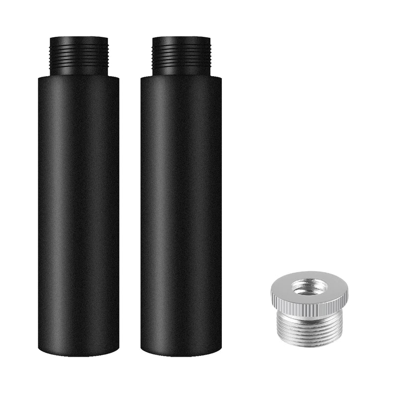  [AUSTRALIA] - SAVITA 2pcs Mic Stand Extension Tubes, Extension Tube For Desk Stands 5/8" with 1pc Metal Adapter 3/8"-5/8" for Desk Arm Stands