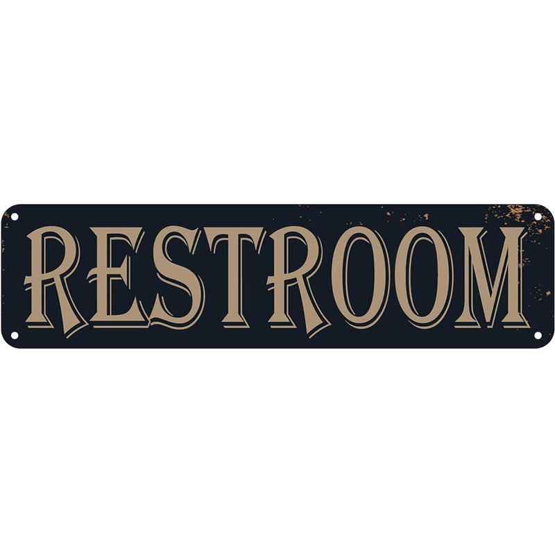  [AUSTRALIA] - Restroom Vintage Metal Sign Bathroom Door Signs for Offices Businesses Restaurants 4x16 inch