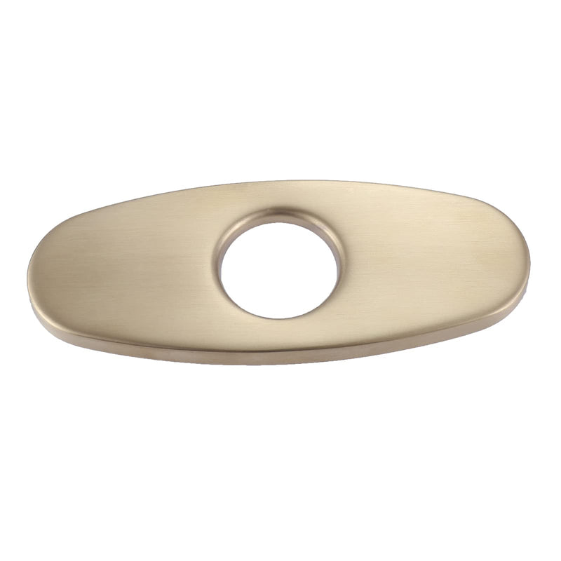  [AUSTRALIA] - 6 Inch Hole Cover Deck Plate Escutcheon, Stainless Steel Sink Cover Plate for Bathroom or Kitchen Sink Faucet 1 or 3 Hole Mixer Tap (Brushed Gold) (Brushed Gold) Brushed Gold