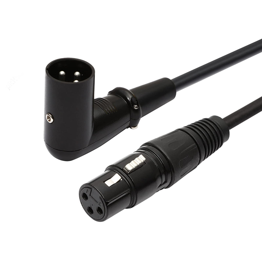  [AUSTRALIA] - Oluote XLR Microphone Cable, XLR Male to Right Angle Female Cable 3 PIN XLR to XLR Cable XLR Mic Patch Audio Cable Cord (0.650)