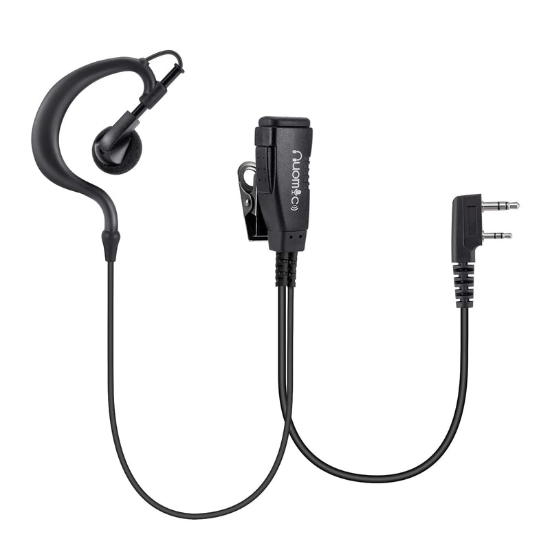  [AUSTRALIA] - Two Way Radio Earpiece with Mic 2 Pin 3.5mm&2.5mm G-Shape Headset for Kenwood Walkie Talkie (2 Pack)