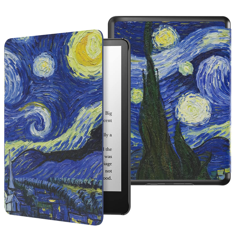  [AUSTRALIA] - MoKo Case for 6.8" Kindle Paperwhite (11th Generation-2021) and Kindle Paperwhite Signature Edition, Light Shell Cover with Auto Wake/Sleep for Kindle Paperwhite 2021 E-Reader, Starry Night Blue