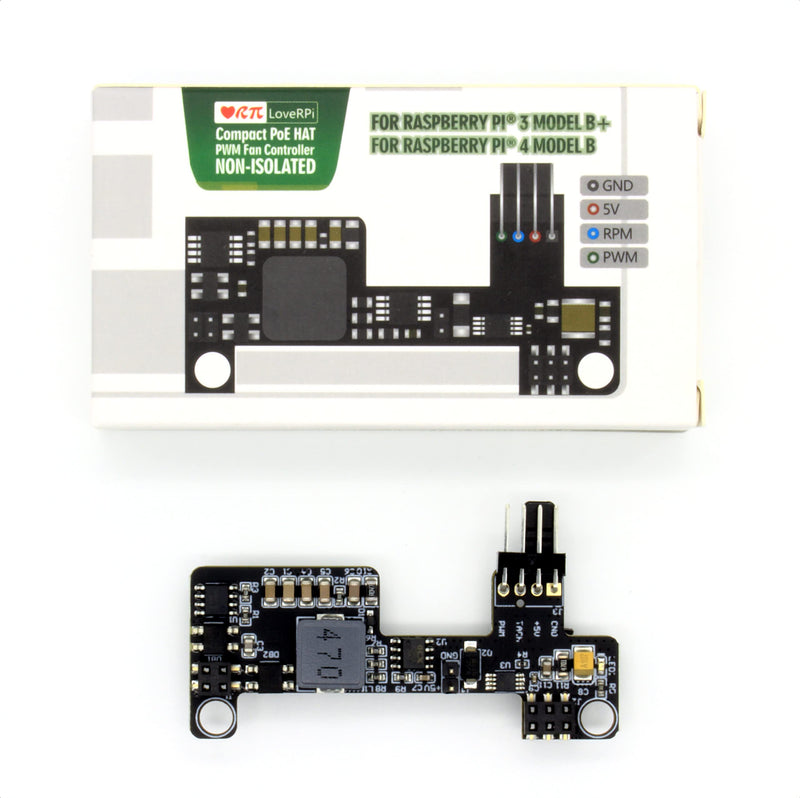  [AUSTRALIA] - LoveRPi Compact PoE HAT with PWM Fan Controller for Raspberry Pi 4