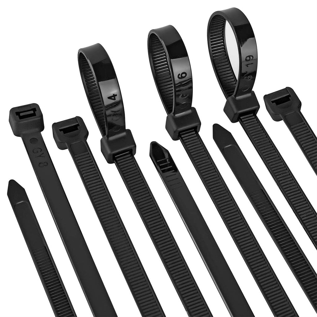  [AUSTRALIA] - 16 Inch Cable Zip Ties Heavy Duty,WKTFOBM 100 Pack Black Zip Tie with 120lbs Tensile Strength,Self-Locking Multi-Purpose Nylon Wire Ties for Indoor and Outdoor