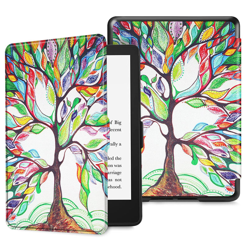  [AUSTRALIA] - Fintie Slimshell Case for 6.8" Kindle Paperwhite (11th Generation-2021) and Kindle Paperwhite Signature Edition - Premium Lightweight PU Leather Cover with Auto Sleep/Wake, Love Tree Z-Love Tree