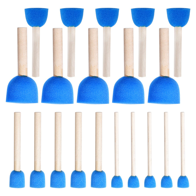  [AUSTRALIA] - 20 PCS Round Sponges Brush Set Kids Painting Tools - Pistha Sponge Painting Stippler Set DIY Painting Tools in 4 Sizes for Kids (Blue) Blue