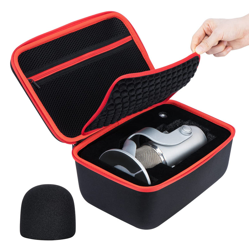  [AUSTRALIA] - Hard Case for Blue Yeti Microphone, Yeti X, Yeti Pro Mic, Mic Carrying Case Compatible with Blue Microphones, Travel Case Fit Blue Yeti Cable and Other Accessories - by YOUSHARES