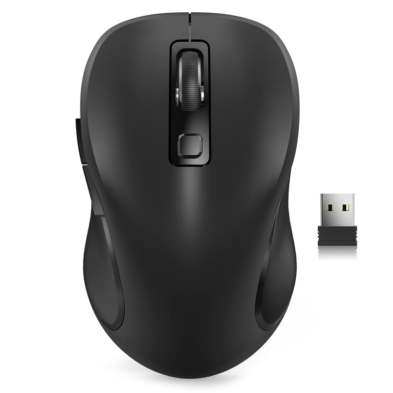  [AUSTRALIA] - Wireless Mouse for Laptop, Trueque 2.4G Ergonomic Computer Mouse with 3 Adjustable DPI Levels, Page Up & Down Buttons, USB Mouse for Chromebook, PC, Desktop, Notebook, MacBook (Black) Black