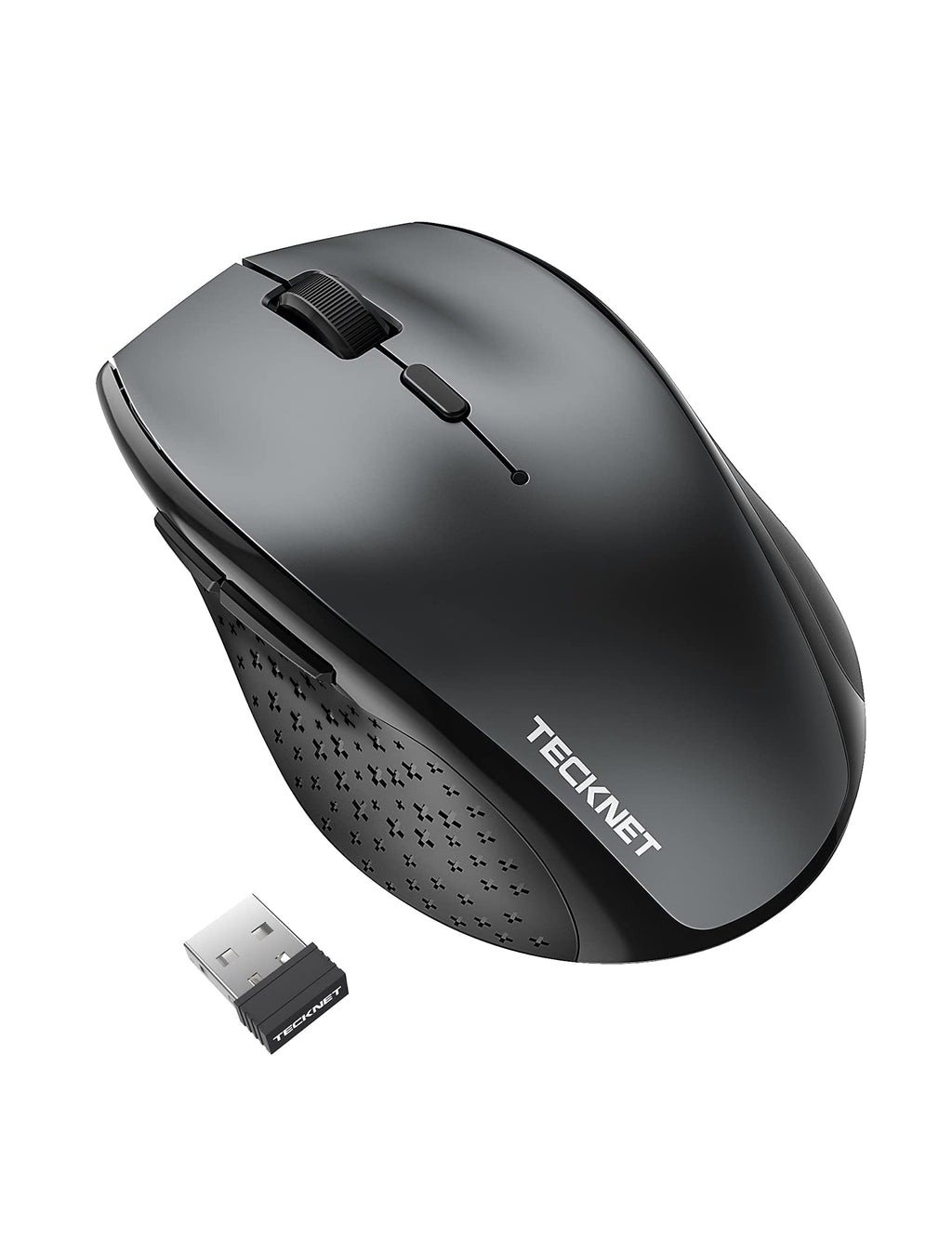  [AUSTRALIA] - TECKNET Bluetooth Mouse, Wireless Mouse Tri-Mode (BT 5.0/3.0+2.4Ghz) with Nano Receiver, Computer Mouse with 6 Adjustable DPI Levels and 6 Buttons for PC, Laptop, Windows Computer, MacBook