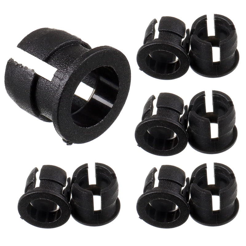  [AUSTRALIA] - BOJACK 100 Pieces Black Plastic 5mm LED Holder LED Bezel Holder Light Emitting Diode Holder LED Light Mounting Holders on Panel