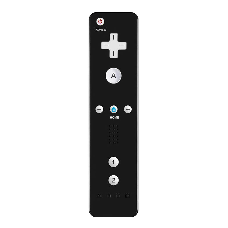  [AUSTRALIA] - Wii Remote Controller,Wireless Remote Gamepad Controller for Wii and Wii U,with Silicone Case and Wrist Strap(No Motion Plus),Black & White black white