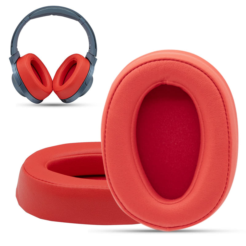  [AUSTRALIA] - Krone Kalpasmos Ear Pads for Sony WH-H900N, Compatible with Sony MDR-100ABN Headphones Over Ear Cushion, Soft Memory Foam Protein Leather Replacement Earpad Sony Headset Repair Part (Red) Red