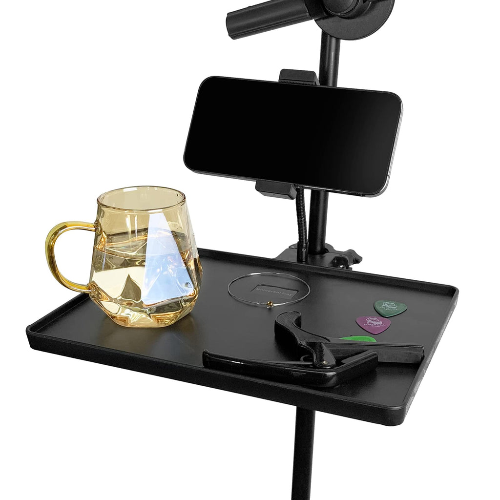  [AUSTRALIA] - Auhafaly Plastic Microphone Stand Tray Stage Concert Performance Vocal Guitar Accessory with Drink Holder and Microphone Holder (Traditional) Traditional