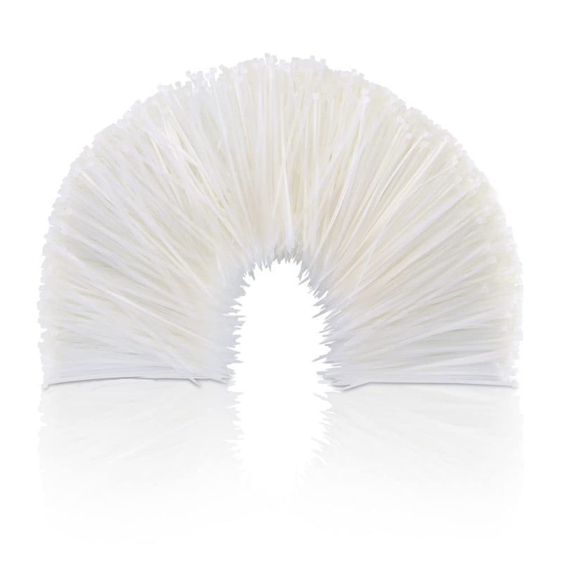  [AUSTRALIA] - 8 Inch Zip Cable Ties (1000 Pieces), Self-Locking Premium Nylon Cable Wire Ties,Heavy Duty White, for Indoor and Outdoor by Boacua
