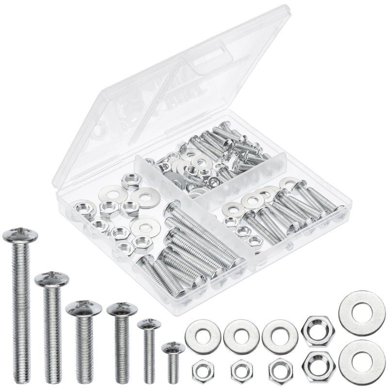  [AUSTRALIA] - Mr. Pen- Bolts, Nuts, and Washer Assortment Kit, 113 pcs, Nuts and Bolts Assortment Kit, Assorted Nuts and Bolts, Nut Bolt and Washer Assortment, Bolt and Nut Assortment