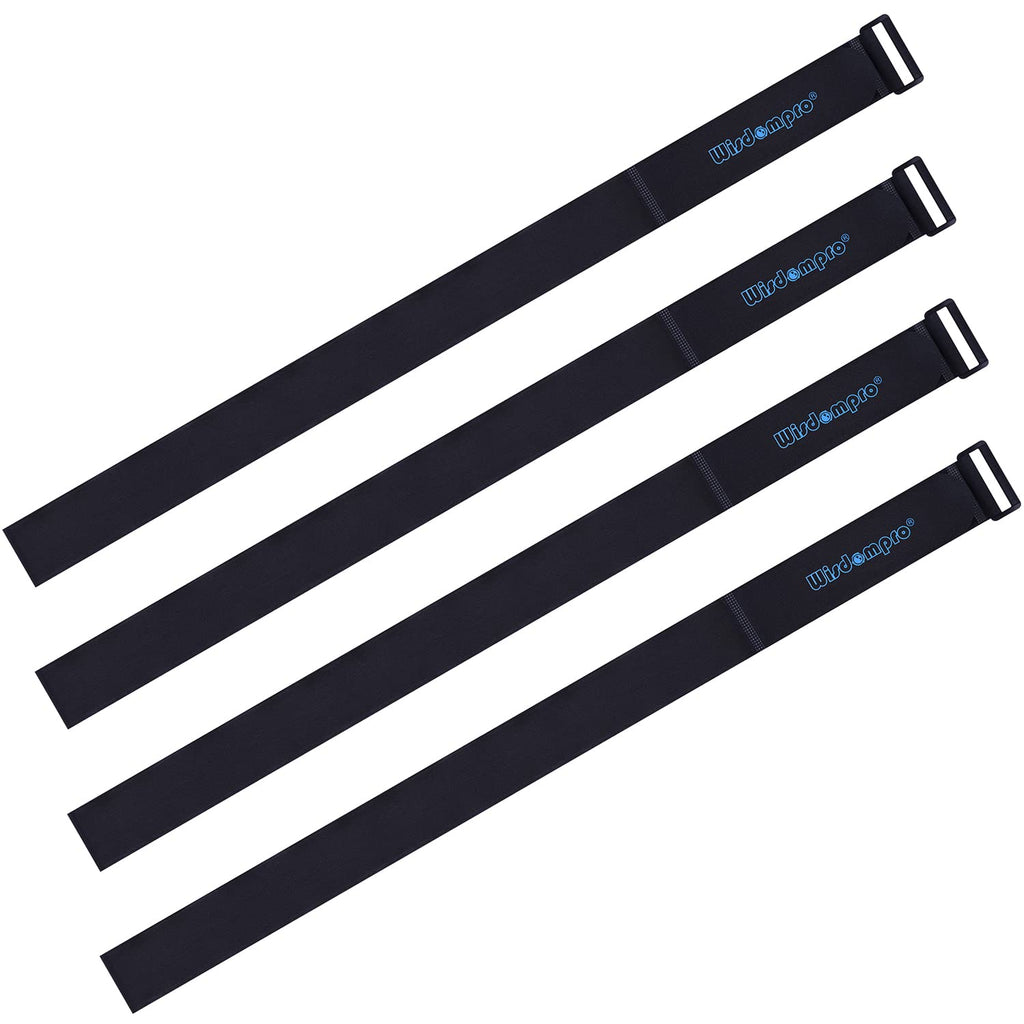 [AUSTRALIA] - Extra Large 4 Pack 2 x 60 Inches Hook and Loop Strap, Reusable Fastening Cable Tie Down Straps by Wisdompro - Reusable, Durable Functional Cinch Cable Straps for Your Home, Office, Workspace Extra Large 4 Pack, 2 x 60 Inch