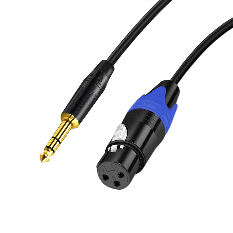  [AUSTRALIA] - 1/4 to XLR Cable, 1/4 Inch (6.35mm) TRS to XLR Female Stereo Audio Balanced Interconnect Cable Cord Gold Plated Plug Compatible with Microphone, Mixer, Speakers, DJ, Guitar - 3.3 Feet