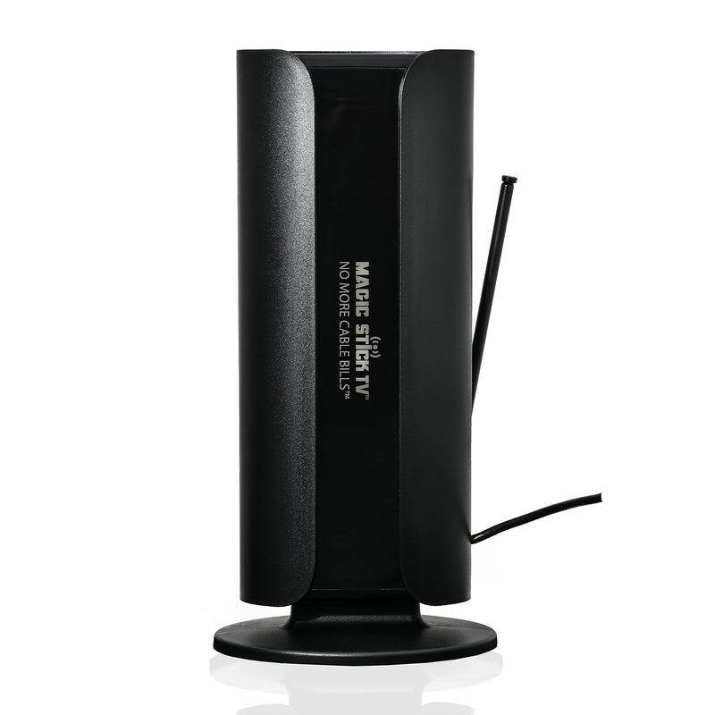  [AUSTRALIA] - Magic Stick TV MS80-PRO Amplified Indoor Adjustable TV Antenna - Signal Booster up to 75 Miles - Table Top or Wall Mount - Digital HDTV Antenna Clear HD Television Channel - 16.5 ft Long Coaxial Cable