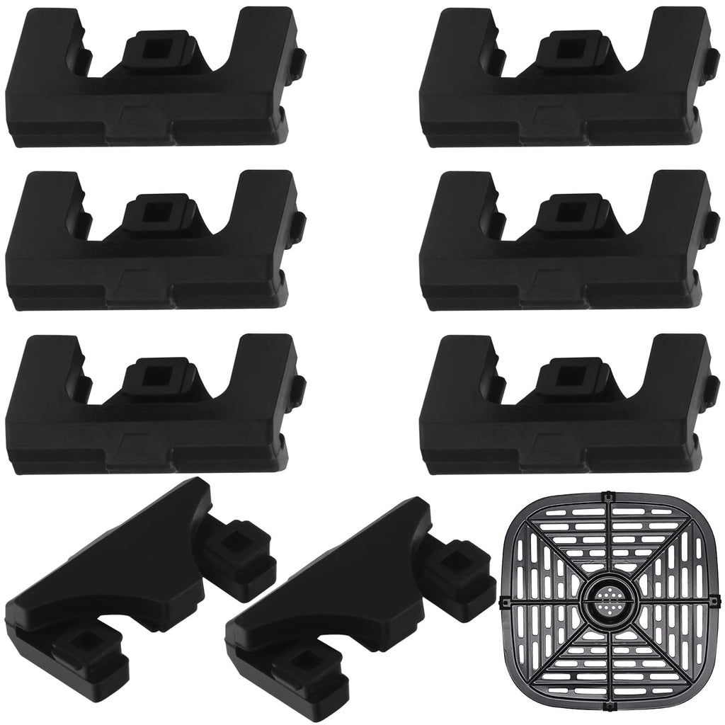  [AUSTRALIA] - [8 Pack] Impresa Air Fryer Tray Bumpers for Vortex, Cosori, & Other Air Fryers - Rubber Bumpers to Prevent Basket Damage - Silicone Air Fryer Basket Protective Feet - Air Fryer Replacement Parts