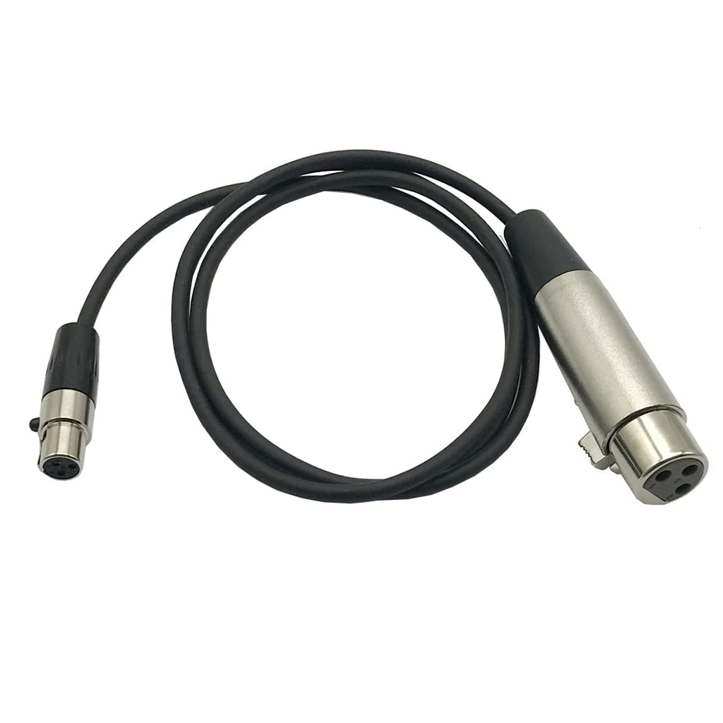  [AUSTRALIA] - MMNNE 3 Pin Mini XLR Female to XLR Female Microphone Cable, 3-Pin Mini XLR (TA3F) to Regular XLR Female to Female Pro Lapel Microphone Cable (3.3Feet) 3.3Feet