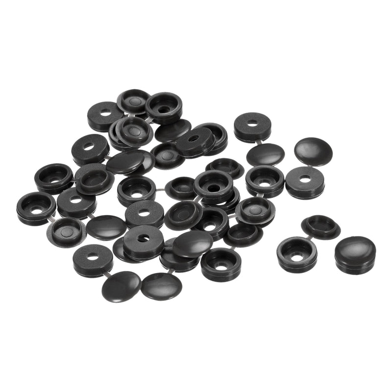  [AUSTRALIA] - uxcell Hinged Screw Cover Caps, 4mm Hole Dia PP Plastic Screw Snap Covers Black 200pcs