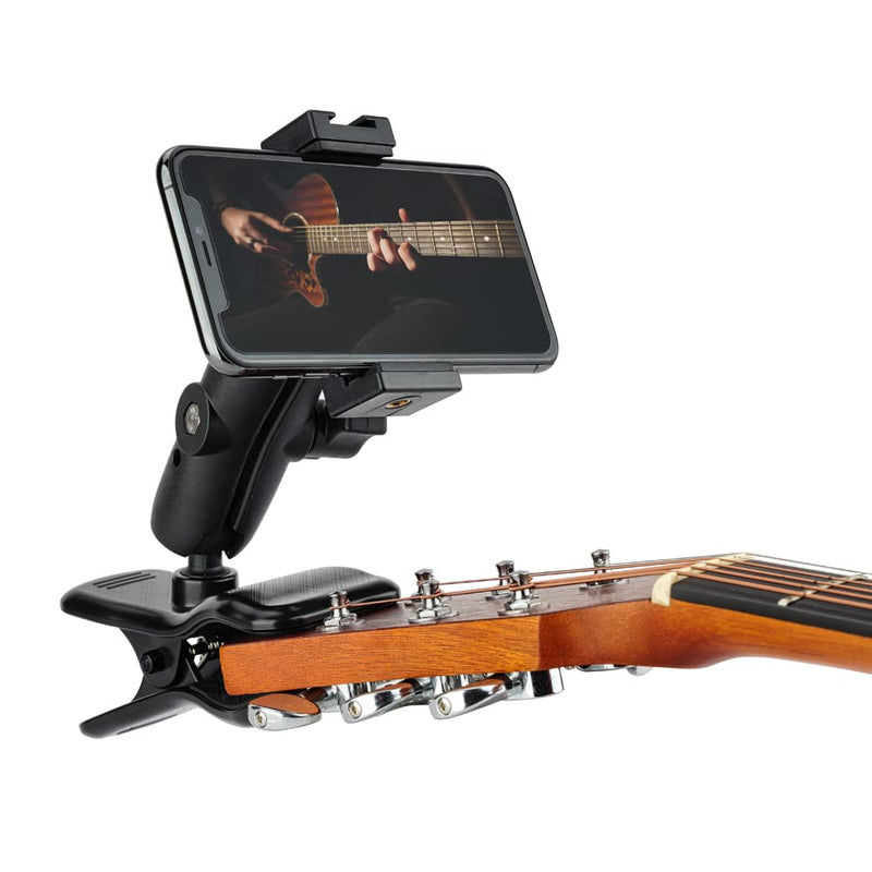  [AUSTRALIA] - POWRIG Guitar Phone Holder Mount, Action Camera Mount for Guitar