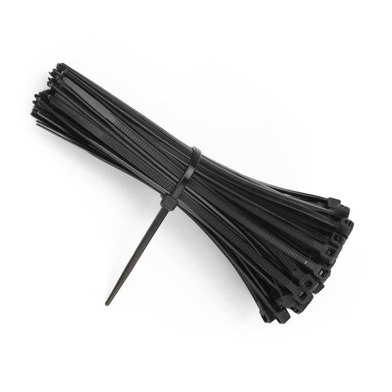  [AUSTRALIA] - 100 Pcs 4 Inch 3mm Nylon Garden Cable Zip Ties Self Locking Cable Ties Twist Ties Black 4"
