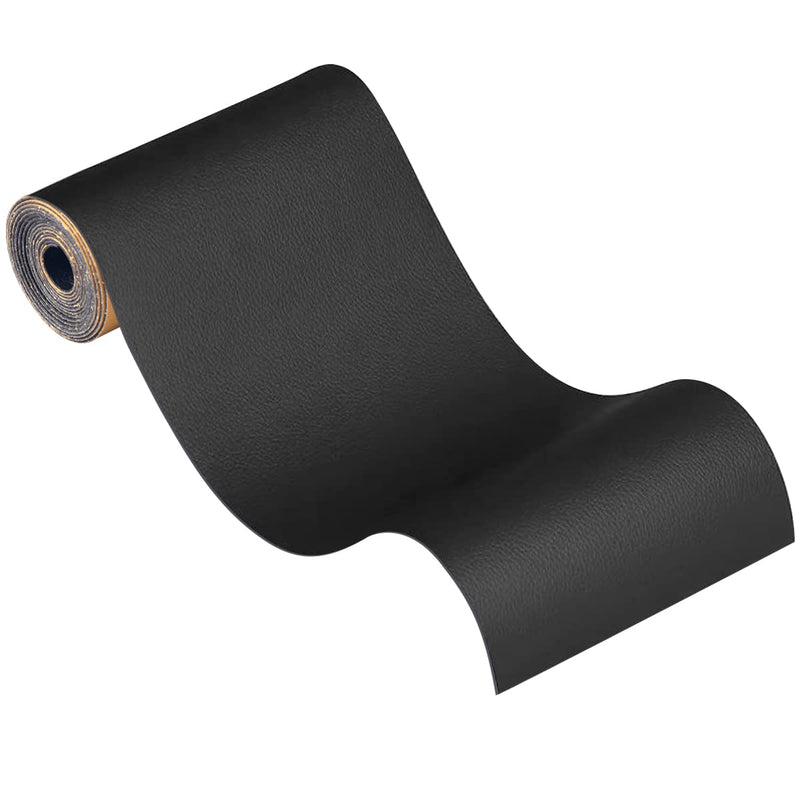  [AUSTRALIA] - Leather Repair Tape, 3.3 X 57 Inch Self-Adhesive Sticker Leather Repair Patch for Couch, Car Seats, Sofas, Furniture(Black) Black