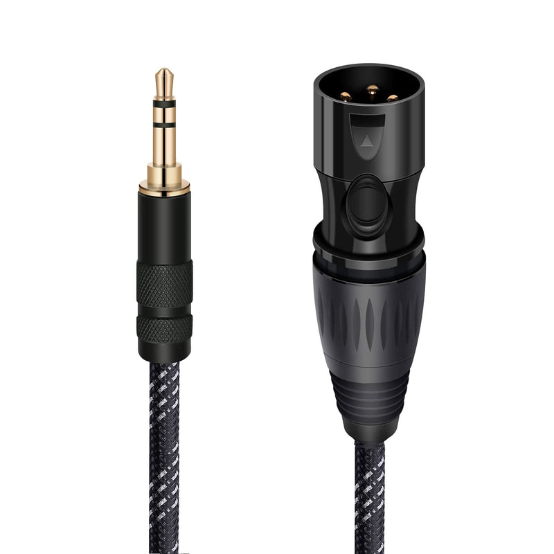  [AUSTRALIA] - XLR to 3.5 mm 6N OFC 3.5 to XLR 3.5 mm to XLR Microphone Cable Nylon Braid Gold Plated XLR Male to 3.5 mm XLR to 3.5 mm Cable for Speaker, Amplifier, Camera, Smartphone, DJ by gotor 1M