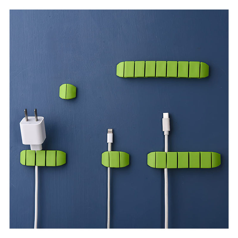  [AUSTRALIA] - Cable Clips,Cord Holder,Cable Holder Wire Clips Management Cord Organizer for Desk Charger Self Adhesive Cable Clips Electrical Cord Keeper for Office,Computer Cord Organizer Usb Charging Cable Holder Green