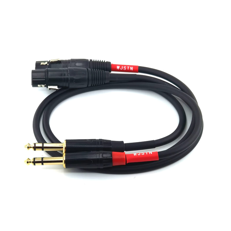  [AUSTRALIA] - WJSTN XLR to 6.35mm 1/4 TS Cable, 6.35mm Dual Channel to 3-pin XLR （Female）, XLR to 1/4 ts 6.35mm Audio Cable (3FT) 3FT