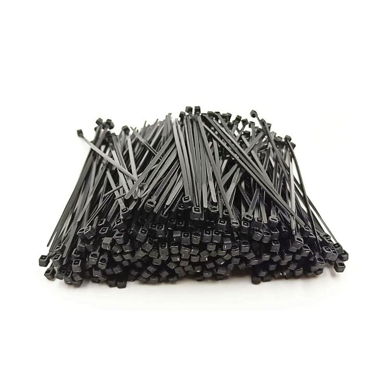  [AUSTRALIA] - Nylon Tie Wraps Wire Cable Zip Ties 2mm x 145mm Wire Cable Fastener Black 500 Pcs