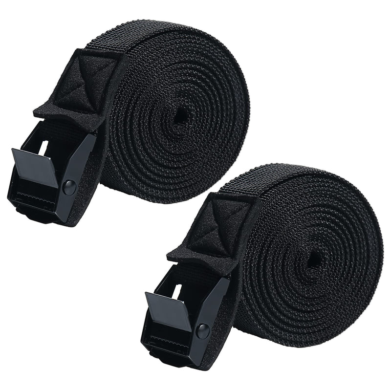  [AUSTRALIA] - 2Pack Tensioning Belts, Heavy Duty 3mx25mm Trailer Tie Down Lashing Strap Ratchet Strap for Kayak, SUP, Motorcycle, Trailer, Cargo, Truck 3M