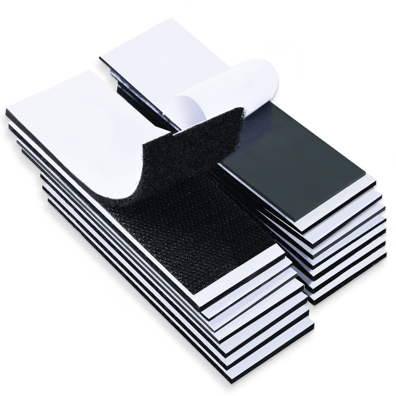  [AUSTRALIA] - 16 Sets 1×4 inch of Hook and Loop Strips with Adhesive for Home or Office with Strong Ddhesive Backing Fastening Mounting Tape - Strong Double-Sided Ddhesive Tape - Instead of Holes and Screws- Black 1 inch x 4 inch 16 Sets