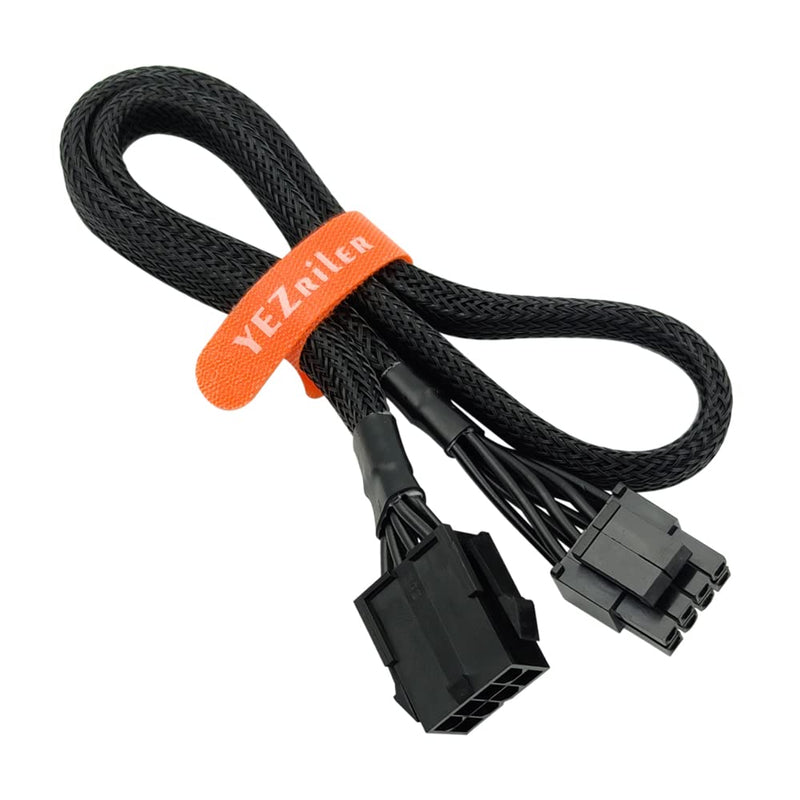  [AUSTRALIA] - (2-Pack) YEZriler Motherboard ATX CPU 8 Pin (4+4) Male to Female Extension Adapter Sleeved Cable for Power Supply PSUs 20.8-inch (53cm)