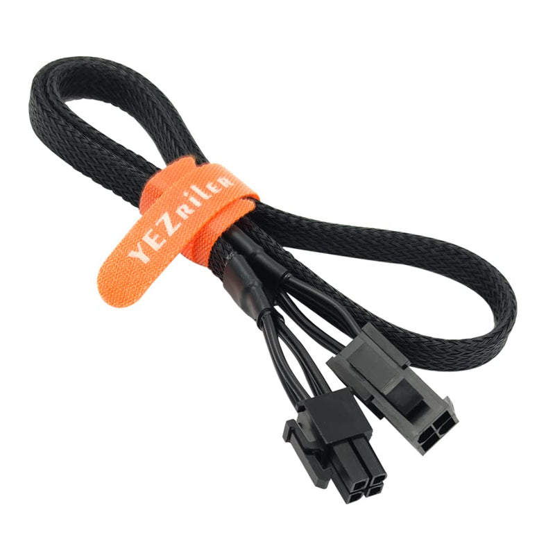  [AUSTRALIA] - (2-Pack) YEZriler Motherboard ATX CPU 4 Pin Male to Female Extension Adapter Sleeved Cable for Power Supply PSUs 20.8-inch (53cm)