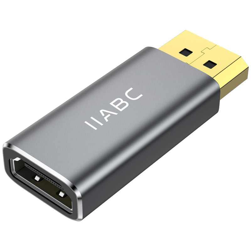  [AUSTRALIA] - Displayport to HDMI Adapter，IIABC 4K 24K Gold Plated Displayport DP to HDMI Female Converter，Uni-Directional Display Port to HDMI Converter Compatible for Lenovo, HP, Dell &More- Grey 1-Pack