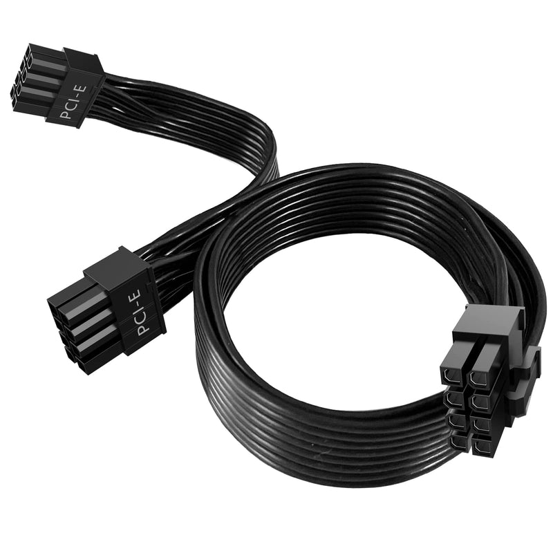  [AUSTRALIA] - SYBECHATF 16 AWG PCIE 8 Pin Male to Dual Pcie 8pin(6+2) Male Cable,GPU Power Adapter Cable for EVGA Modular Power Supply,Graphics Card 8pin Splitter(65cm+15cm)