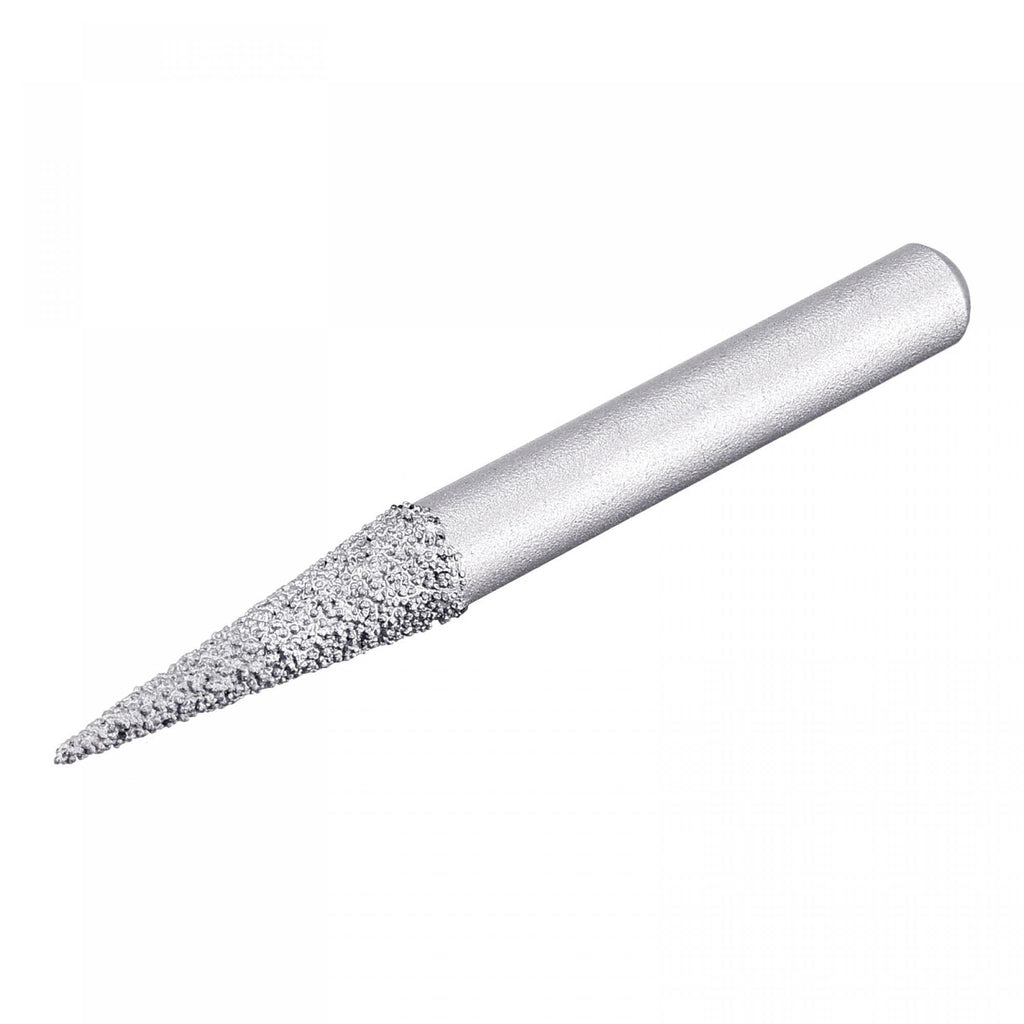  [AUSTRALIA] - uxcell Diamond Mounted Points 60 Grit 6.5mm Brazed Grinder Taper Head 6mm Shank Grinding Rotary Bit Marble Stone Carving Tool