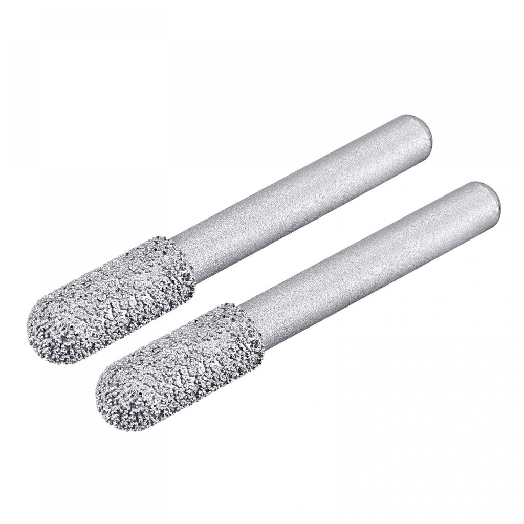  [AUSTRALIA] - uxcell Diamond Mounted Points 60 Grit 8.5mm Brazed Grinder Round Head 6mm Shank Grinding Rotary Bit Marble Stone Carving Tool 2pcs