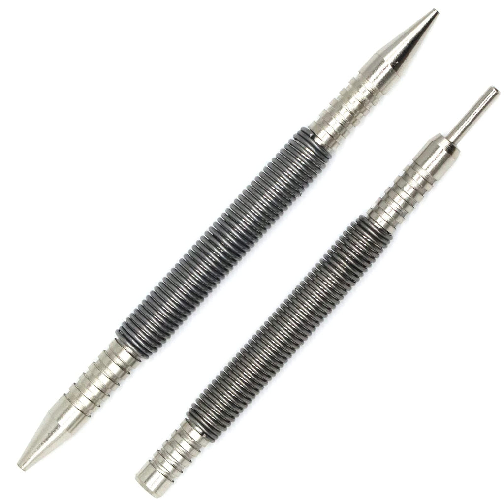  [AUSTRALIA] - WHLLING 2-Piece Dual Head Nail Setter and Hinge Pin Punch Set, Hammerless 1/32″& 1/16″Nail Set, 3500 PSI Striking Force Door Pin Removal Tool