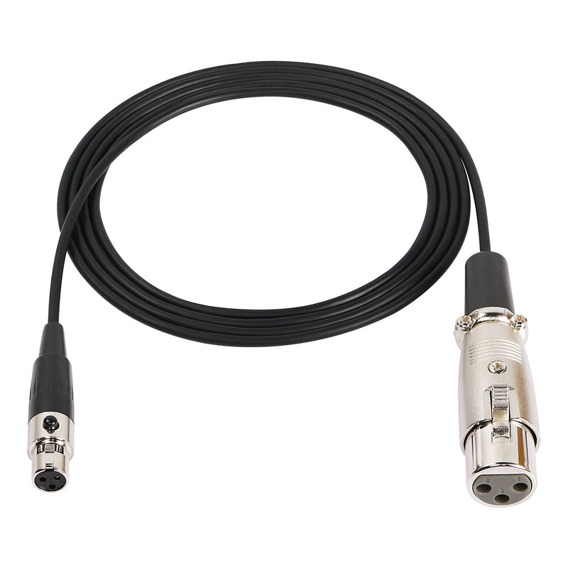  [AUSTRALIA] - SinLoon Mini -XLR to XLR Microphone Cable, 5 FT Mini XLR 3-pin Female to XLR 3-pin Female Cable, for SLR Cameras, Microphones and More Black (Mini XLR Female to Female) 5FT Mini XLR Female to Female
