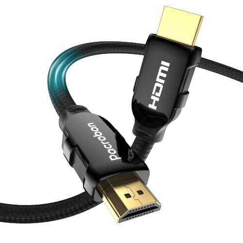  [AUSTRALIA] - Pacroban 8K HDMI 2.1 Braided Cable (30ft) CL3 Rated Supports 48Gbps Ultra High Speed, 10K 8K 5K 4K at 120Hz, 60Hz Dynamic HDR, Dolby Vision, Dolby Atmos, in-Wall Safe 1 30Ft