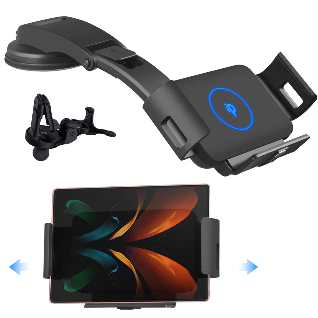  [AUSTRALIA] - Lopnord Z Fold 3 Car Mount, Wireless Car Charger Mount Compatible with Samsung Galaxy Z Fold 3/Z Fold 2/S22/S21,15W Wireless Charger for Air Vent / Dashboard Car Phone Holder for iPhone 13 12 Pro Max